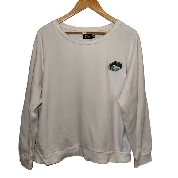 Zyia Active White Mountain Patch Crewneck Sweatshirt Size 3X - Picture 2 of 9